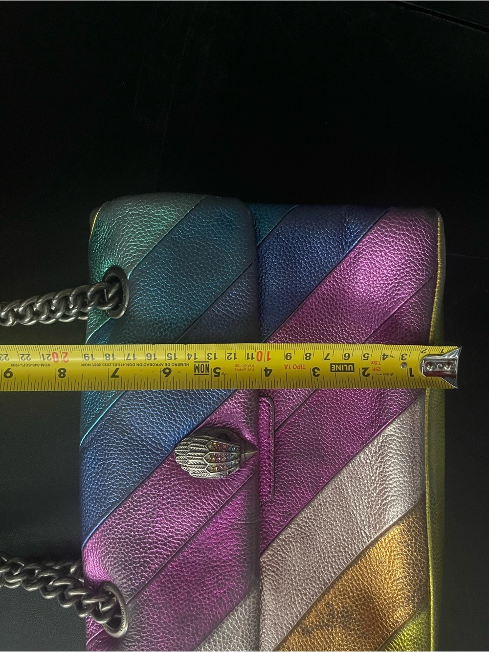 Kurt Geiger Rainbow Metallic Shoulder Bag - Picture 11 of 12